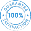Image of 100% satisfaction guaranteed. Not happy? Contact us and we'll make it right.